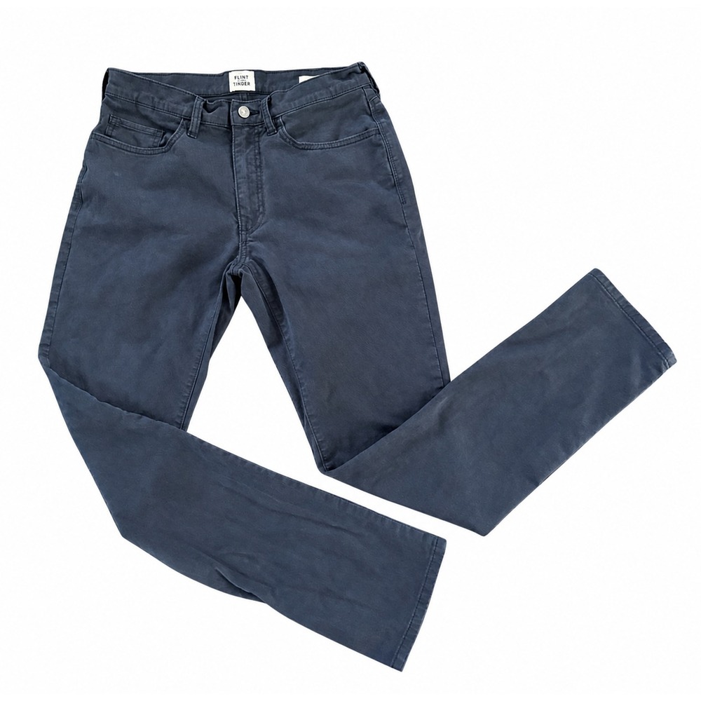 Flint and Tinder Pants Men 31x32‎ Charcoal Gray Slim Fit Stretch Casual Chino